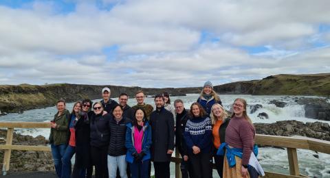 Arcade hópur við Urriðafoss